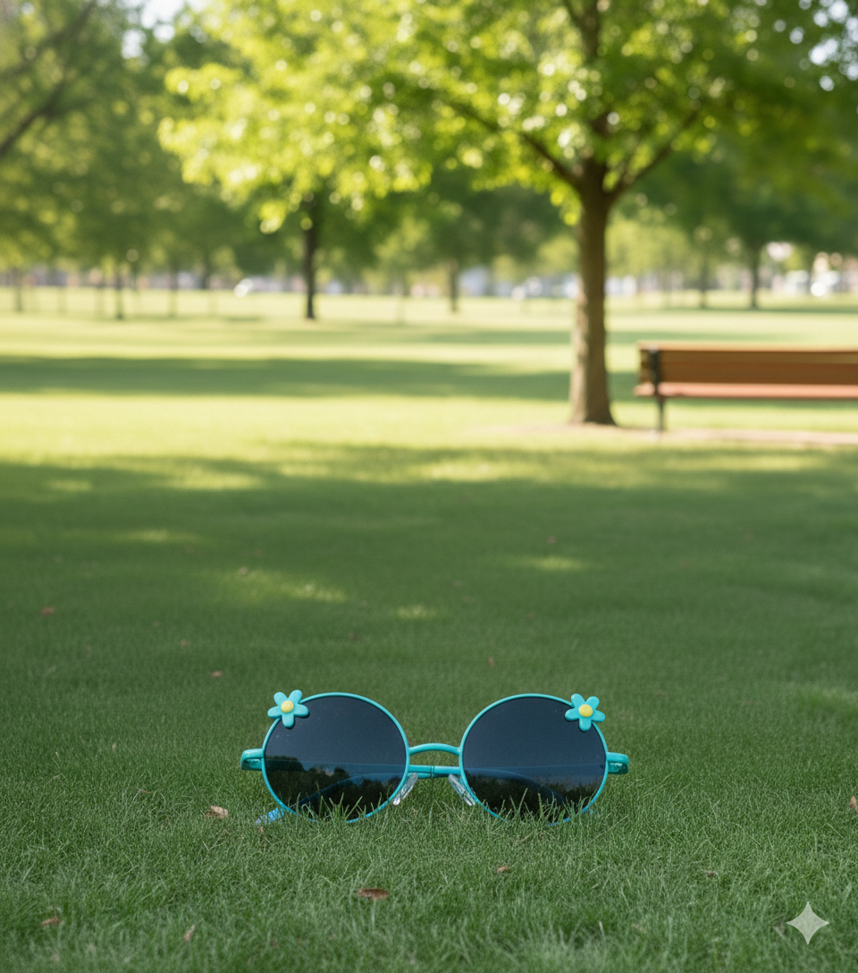 Kids Polarized & UV Protected Round Sunglasses - Green & Black